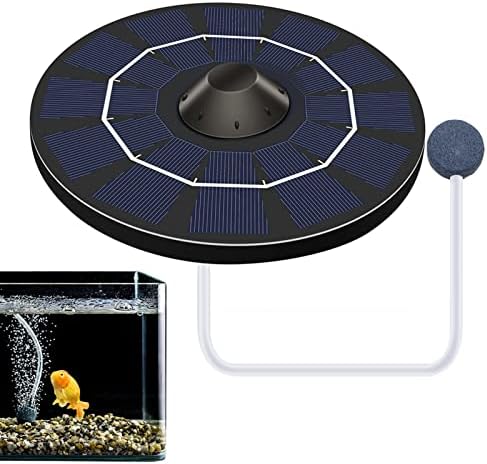 Xiaoxin Solar Pond Oxygenator,6V2.5W Solar Powered Oxygenator Aerator Air Pump,Solar Powered Air Pump Kit, No Noise Solar Pond Aerator for Outdoor Pool Pond Fish Tank Garden