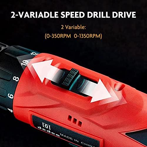 DD dedeo Tool Set with Drill, Cordless Hammer Drill Tool Kit 110Pcs Household Power Tools Drill Set with 21V Li-Ion Battery & Charger for Home Tool Kit - Image 5