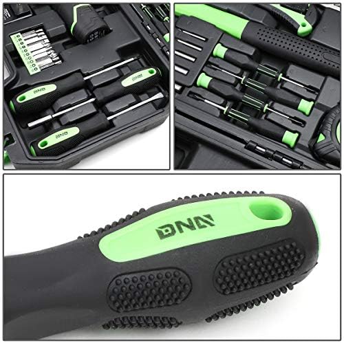 DNA MOTORING TOOLS-00018 Green 27 PCs 12V Cordless Power Drill Driver Bit Set w/Charger+Screwdrivers+Pliers Home Repair Kit, mint green - Image 3