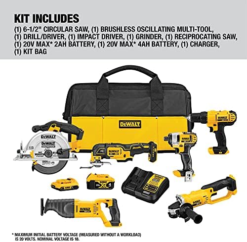 DEWALT 20V MAX Power Tool Combo Kit, 6-Tool Cordless Power Tool Set with Battery and Charger (DCK661D1M1) - Image 8