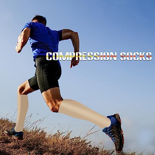 Compression Socks for Women and Men Circulation (3 Pairs) - Best for Medical,Nursing,Running,Travel Knee High Socks - Image 3