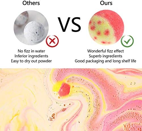 Nagaliving Bath Bombs Gift Set, 10 Organic Bubble Bath Bombs, Bath Gift for Valentine’s Day, Christmas - Image 3