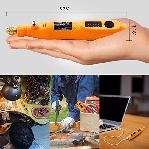 GOXAWEE Mini Cordless Rotary Tool with 105pcs Accessories, 5-Speed 18000rpm and USB Charging, Multi-Purpose Power Rotary Tool with 3.7V Li-ion Battery for Handmade Crafting and DIY Creations. - Image 4