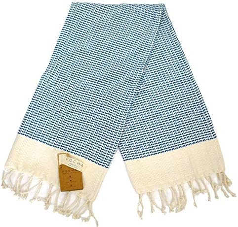 FOCHA Turkish Hand Towels Set of 2 | 100% Cotton, Quick-Dry, Soft Decorative Hand Towels for Bathroom, Kitchen, Bath, Hair, Face,Gym, Yoga, Dishcloth, Tea,Farmhouse | 18x38 Boho Towels (Turquoise) - Image 2