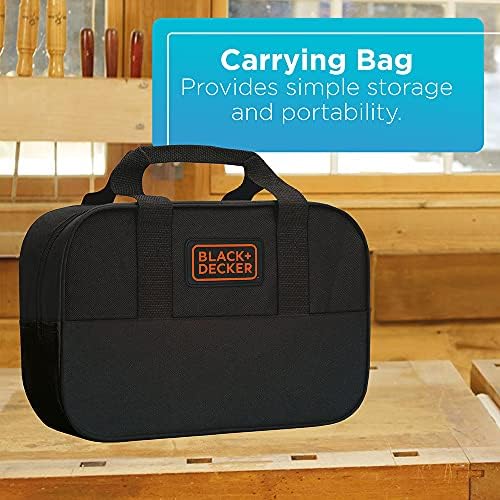 BLACK+DECKER 8V Drill & Home Tool Kit, 57 Piece (BDCD8PK) - Image 5