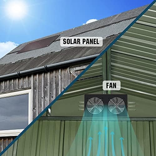DC HOUSE 20W Solar Powered Dual Metal Shell Exhaust Fan Kit for Chicken Coops, Greenhouses, Sheds, Pet Houses, and Windows - Waterproof and Plug & Play - Image 8