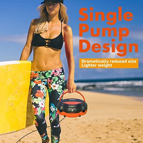 22PSI Electric Paddle Board Pump - High Pressure SUP Pump Inflation & Deflation Dual-Use with Pressure Monitoring, Auto-Off Feature, 12V DC Car Connector for Paddleboard, Inflatable Tent, Boats, Pool - Image 5