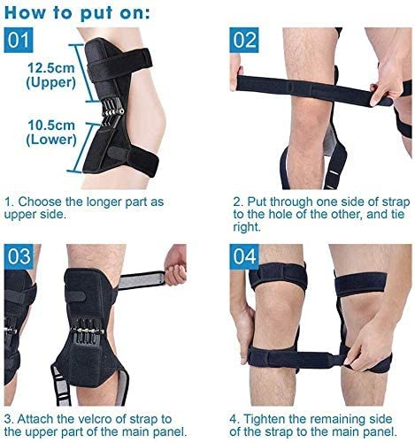 Knee Braces for knee pain arthritis Support Knee Pads | Powerful Rebound Spring Force Adjustable Bi-Directional Straps for Joint Pain Relief from Arthritis |Tendonitis Osteoarthritis | Torn Meniscus Tear - Image 3
