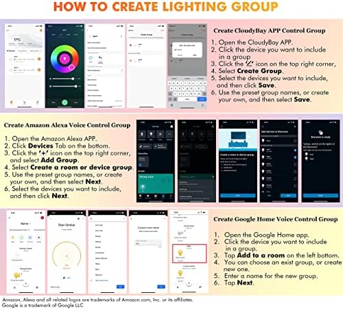 CLOUDY BAY [6 Pack] 4inch Smart WiFi LED Recessed Lights,RGBCW Color Changing Recessed Lighting,Compatible with Alexa and Google Home Assistant,No Hub Required,10W 2700K-6500K,CRI90+ Wet Location - Image 5