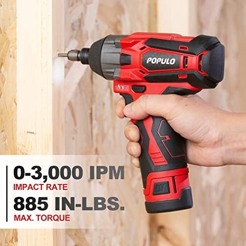 12V Cordless Power Tool Combo Kits, 3-1/2" Brushless Electric Mini Chainsaw, 3/8" Power Drill Driver, 1/4" Impact Driver Set with 2Pcs 2.0Ah Lithium Batteries for Household Projects and DIY (3-Tool) - Image 2
