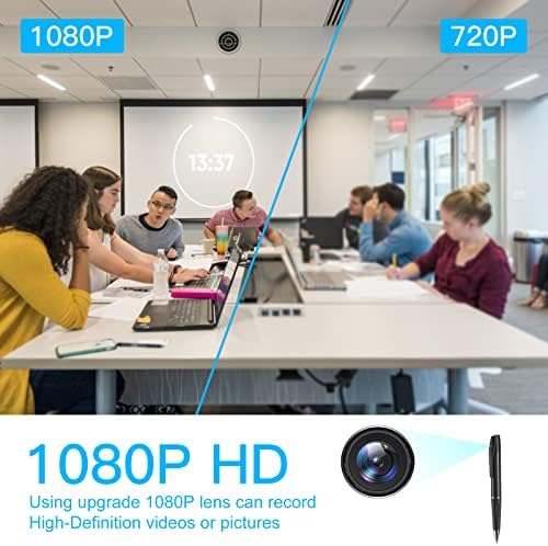 1080P Spy Hidden Camera Pen No WiFi Indoor Home Security Camera Outdoor Mini Body Video Camera Small Compact Secret Camera Monitor Nanny Camera - Image 5