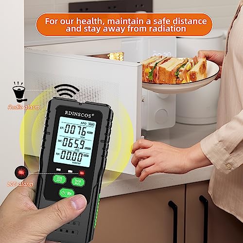 EMF Meter, Rechargeable Digital Electromagnetic Field Radiation Detector Hand-held Digital LCD EMF Detector, Great Tester for Home EMF Inspections, Office, Outdoor and (RD630) - Image 3