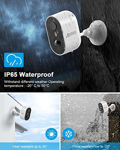 ANRAN 3MP Solar Security Cameras Wireless Outdoor for Home Security, 2K Color Night Vision WiFi Surveillance Home Camera with Solar Panel, Spotlight, PIR Detection, 2-Way Talk, Work with Alexa - Image 6