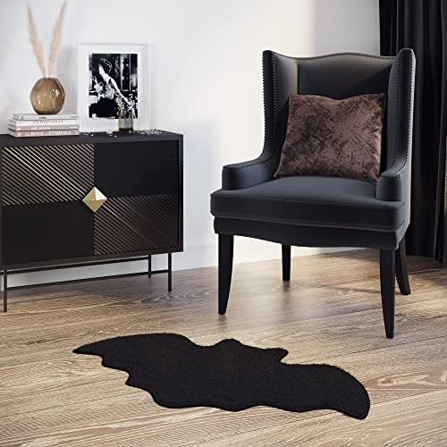 Halloween Bat Bath Mat - Rugs Bat Decor - Bats Bathroom Rug Decoration Black Gothic Gift Goth Gifts Room Decorations Spooky Witch Witchy Home Batman Cute Mats for Kitchen Bedroom Addams Family Decor - Image 4