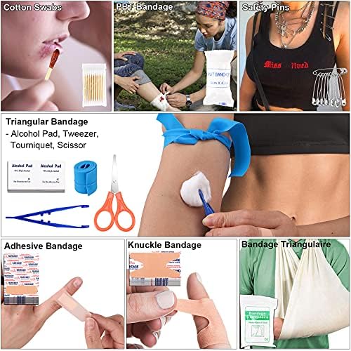 Emergency Survival Kit and First Aid Kit, 142Pcs Professional Survival Gear and Equipment with Molle Pouch, for Men Camping Outdoor Adventure - Image 5