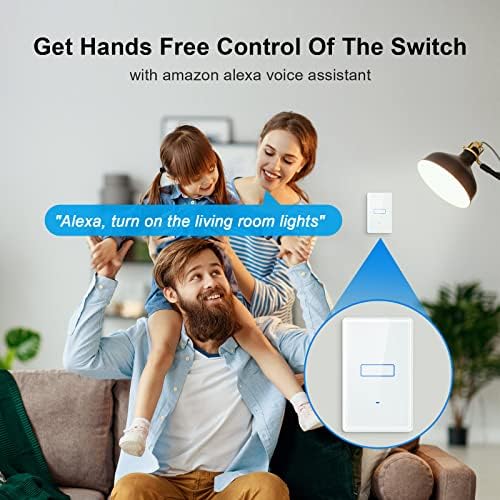 Smart Switch 2.4GHz WiFi Smart Light Switch Compatible with Alexa and Google Home - Image 3
