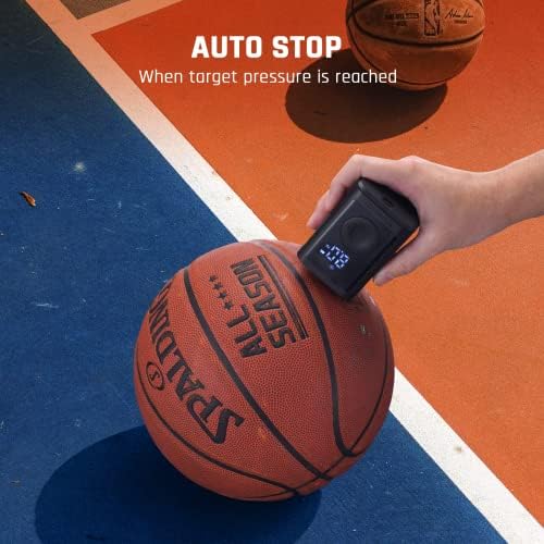 ETENWOLF Electric Ball Pump Inflation & Deflation 2-17PSI, Basketball Pump with Precise Pressure Gauge, Rechargeable Air Pump for Balls, Soccer Ball Air Pump - Image 3