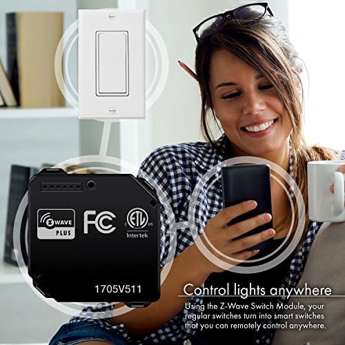 ENERWAVE Z-Wave Plus Relay, Hidden Smart Switch Wireless Remote Control to Lights and Ceiling Fans, 120-277VAC, 10A, Neutral Wire Required, ZWN-RSM1-PLUS, Black - Image 7