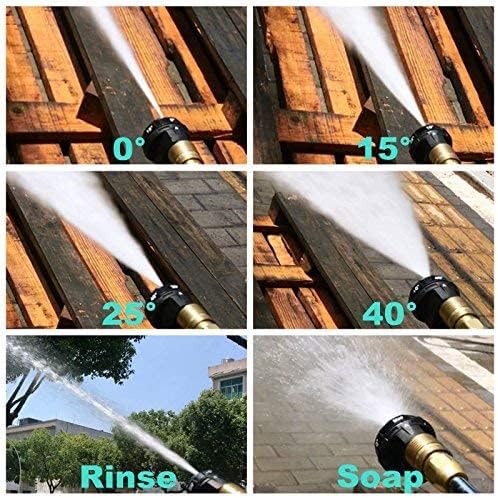 Meteor Blast Pressure Washer Spray Nozzle, 6-in-1 Quick Change over and Adjustable, 1/4in Plug Connect Tips MAX 4000PSI for Pressure Washer - Image 4