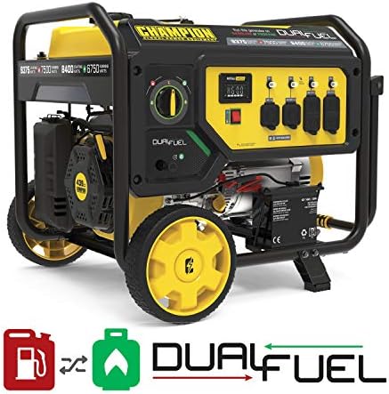 Champion Power Equipment 100891 9375/7500-Watt Dual Fuel Portable Generator, Electric Start - Image 8
