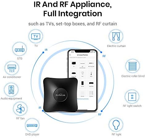 Broadlink RM4 pro Smart IR/RF Remote Control Hub with Sensor Cable-WiFi IR/RF Blaster for Smart Home Automation, TV, Curtain, Shades Remote, Works with Alexa, Google Assistant, IFTTT (RM4 pro S) - Image 3