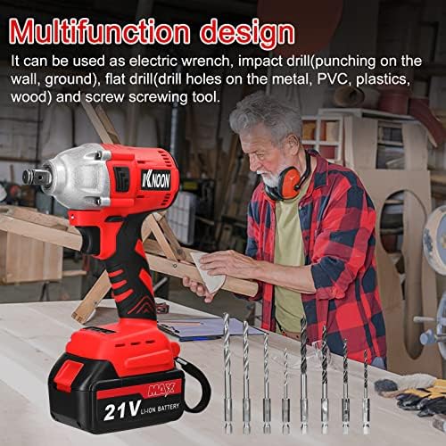 Electric drill,ERYUE Household 2in1 21V Electric Drill Electric Wrench Set Rotation Ways Adjustment High Torque Power Tool Practical Installation Device - Image 2