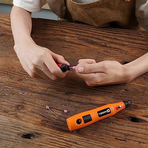 HARDELL Cordless Rotary Tool 3.7V, 3-Speed Mini Rotary Tool with 42 Accessories, Rechargeable Power Rotary Tool Kit for Sanding, Drilling, Polishing, Engraving, Cleaning, Small DIY Projects - Image 6