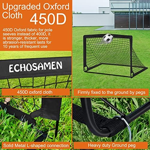 Kids Soccer Goals for Backyard Set, 2 of 4' x 3' Soccer Training Equipment, Pop Up Toddler Soccer Nets with 10 Soccer Cones, Agility Ladder, Soccer Set for Backyard for Kids Youth Outdoor Sports Games - Image 4