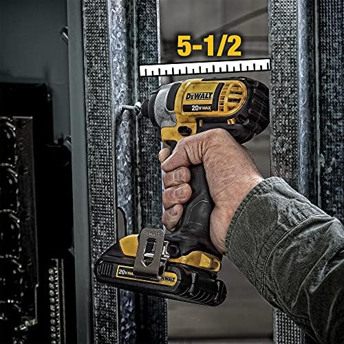 DEWALT 20V MAX Cordless Drill and Impact Driver, Power Tool Combo Kit with 2 Batteries and Charger, Yellow/Black (DCK240C2) - Image 7