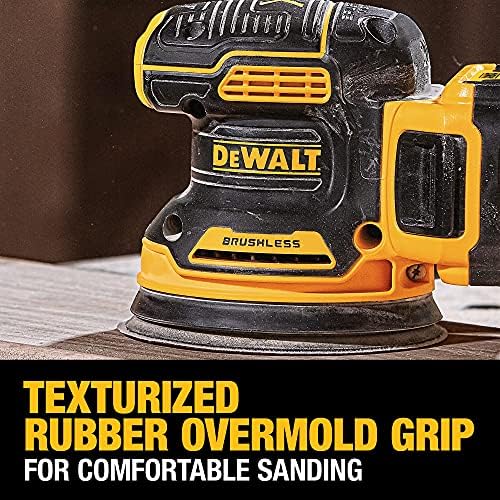 DEWALT 20V MAX Sander, Cordless, 5-Inch, 2.Ah, 8,000-12,000 OPM, Variable Speed Dial, Storage Bag, Battery and Charger Included (DCW210D1), Multi - Image 6