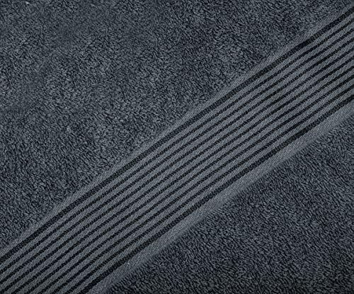 Belizzi Home Ultra Soft 6 Pack Cotton Towel Set, Contains 2 Bath Towels 28x55 inch, 2 Hand Towels 16x24 inch & 2 Wash Coths 12x12 inch, Ideal Everyday use, Compact & Lightweight - Charcoal Grey - Image 2