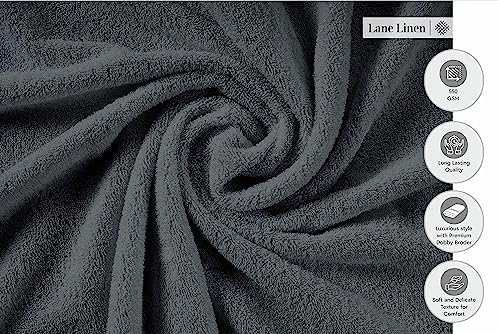 LANE LINEN Bath Sheets Bathroom Towel Set- 2 Pack 100% Cotton Extra Large Bath Towels, Oversized Bath Towels, Luxury Bath Towels Bathroom Set, Shower Towels Bath Towel Sets for Bathroom, 35x66 - Grey - Image 3