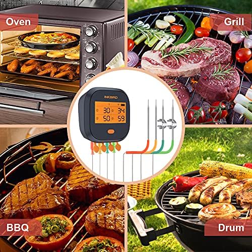 Inkbird WiFi Grill Thermometer IBBQ-4T, Wireless WiFi Meat Thermometer for Smoker, Oven, Rotisserie, Kitchen| 4 Probes with APP Calibration| Timer Alarm Mobile Notification| Digital BBQ Thermometer - Image 6