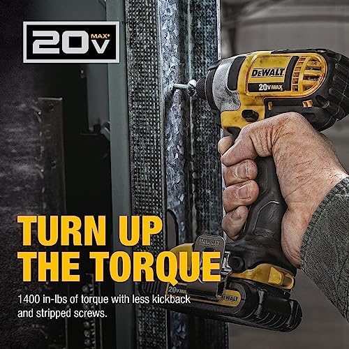 DEWALT 20V MAX Impact Driver Kit, 1/4-Inch, Battery and Charger Included (DCF885C1) - Image 5