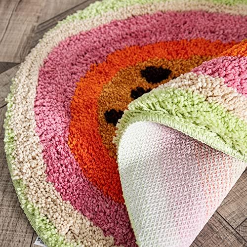 ZSCYD-yingda1992 Passion Fruit Shaped Rug Fruits Bath Mat Area Rug Non-Slip Bathroom Door Mat for Bedroom Bathroom Kitchen Cartoon Area Rug for Bathroom Soft Bathmat Home Decor (47x65cm/18.5x25.6in) - Image 2