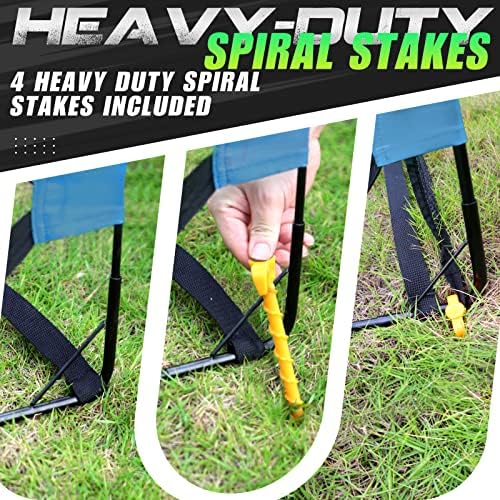 Kunup Kids Soccer Goals for Backyard Set of 2 Portable Soccer Nets for Backyard Folding Soccer Goals Practice Nets with Carrying Bag for Outdoor Indoor - Image 7