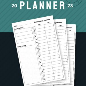 Timeboxing Planner 2023: Get More Done in Less Time and Transform Your Daily Routine with the Daily Time Blocking Journal. A Time Block Journal ... Minute Time Blocks for Maximum Productivity.