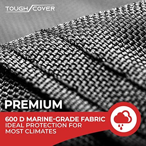 Tough Cover Premium Zero-Turn Mower Cover Heavy Duty 600D Marine Grade Fabric, Universal Fit Lawn Mower Covers, Protects Against Water, UV, Dust, Dirt, Wind for Outdoor Protection (Black) - Image 5
