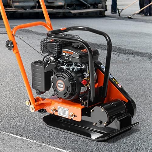 VEVOR Plate Compactor,2.8HP 78.5cc Gas Engine, 5600VPM Force Vibratory Compaction Tamper,1920LBS Compactor with 18.7 x 11.8 in Plate for Walkways,Patios,Asphalts,Paver Landscaping,EPA Compliant - Image 8