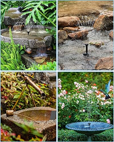Biling Solar Fountain Pump, Solar Bird Bath Fountain Water Pump Outdoor with Tubing, Solar Fountain for Bird Bath, Garden Pond, Pool, Fish Tank,Backyard - Image 6
