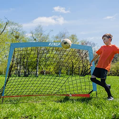 Kunup Kids Soccer Goals for Backyard Set of 2 Portable Soccer Nets for Backyard Folding Soccer Goals Practice Nets with Carrying Bag for Outdoor Indoor - Image 8