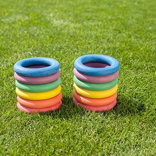 Champion Sports Deck Tennis Rings: Outdoor Party, Beach & Playground Game for Adults, Kids & Families - Set of 12 Rubber Disks for Tennikoit Games - Image 6