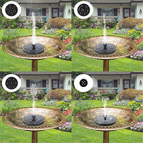 Mademax Solar Bird Bath Fountain Pump, Solar Fountain with 6 Nozzle, Free Standing Floating Solar Powered Water Fountain Pump for Bird Bath, Garden, Pond, Pool, Outdoor - Image 4