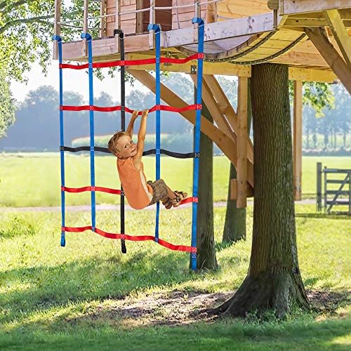 MONT PLEASANT Climbing Cargo Net for Kids Ninja Net Climbing Swingset Polyester Rope Ladder for Jungle Gyms Playground Ribbon Net Obstacle Course Training Climbing Net for Outdoor Treehouse - Image 3