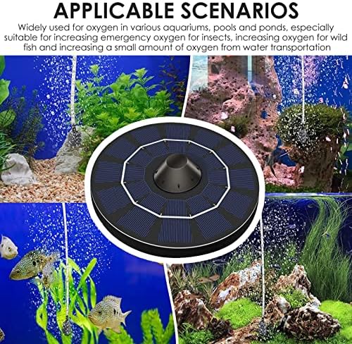 Xiaoxin Solar Pond Oxygenator,6V2.5W Solar Powered Oxygenator Aerator Air Pump,Solar Powered Air Pump Kit, No Noise Solar Pond Aerator for Outdoor Pool Pond Fish Tank Garden - Image 2