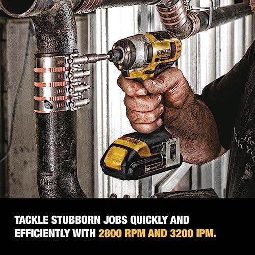 DEWALT 20V MAX Impact Driver Kit, 1/4-Inch, Battery and Charger Included (DCF885C1) - Image 4