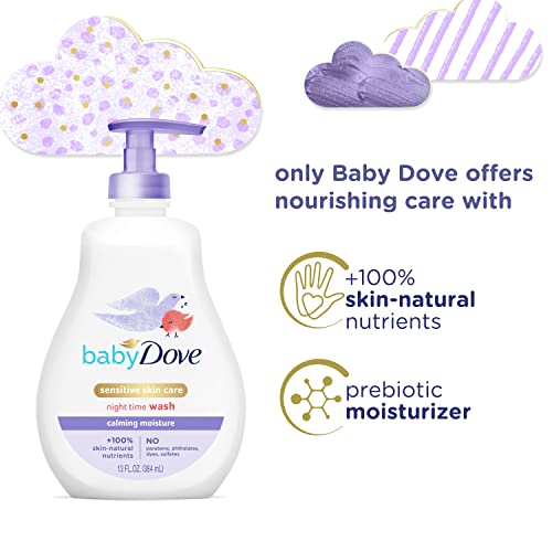 Baby Dove Sensitive Skin Care Baby Wash Calming Moisture For a Calming Baby Bath Wash Hypoallergenic and Tear-Free, Washes Away Bacteria 13 oz - Image 4