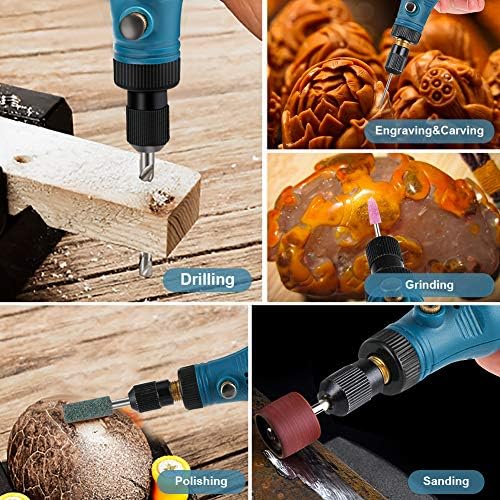 KeShi Cordless Rotary Tool, Upgraded 3.7V USB Rechargeable Rotary Tool Kit with 42pcs Accessories, 3-Speed Multi-Purpose Mini Power Tool for Sanding, Drilling, Polishing, Engraving, DIY Projects - Image 6