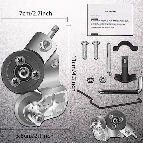 Cokacot Metal Nibbler Drill Attachment - Portable Electric Drill Plate Cutter Robust Metal Nibbler Drill Attachment with Adapters for Cutting Cardboard Iron Copper Aluminum Steel Sheet Hard Materials - Image 3