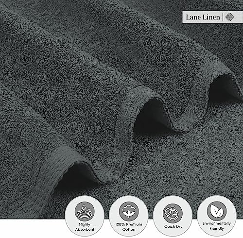 LANE LINEN Bath Sheets Bathroom Towel Set- 2 Pack 100% Cotton Extra Large Bath Towels, Oversized Bath Towels, Luxury Bath Towels Bathroom Set, Shower Towels Bath Towel Sets for Bathroom, 35x66 - Grey - Image 4